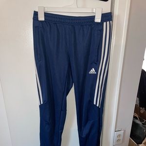 Adidas blue soccer pants, size small